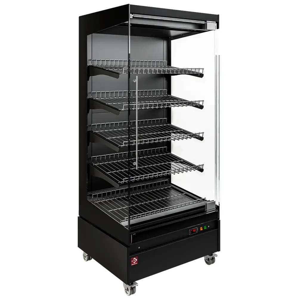 Diamond Verwamd Wandmeubel | Aosta Line | Zwart | 65°c/80°c | 5 Niveaus | Zelfbediening | 3.1kw (230v) | Wielen (geremd) | 800x741x1917(h)mm