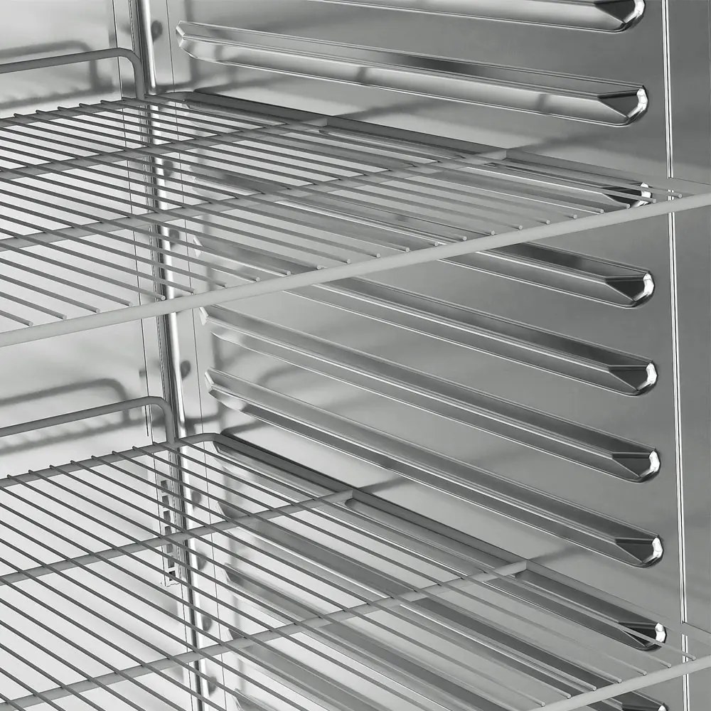 Diamond Koelkast | Gastro Line | 700l (2/1 Gn) | Rvs | 0°c/+8°c | Geforceerd | Wielen (geremd) | 693x856x2145(h)mm