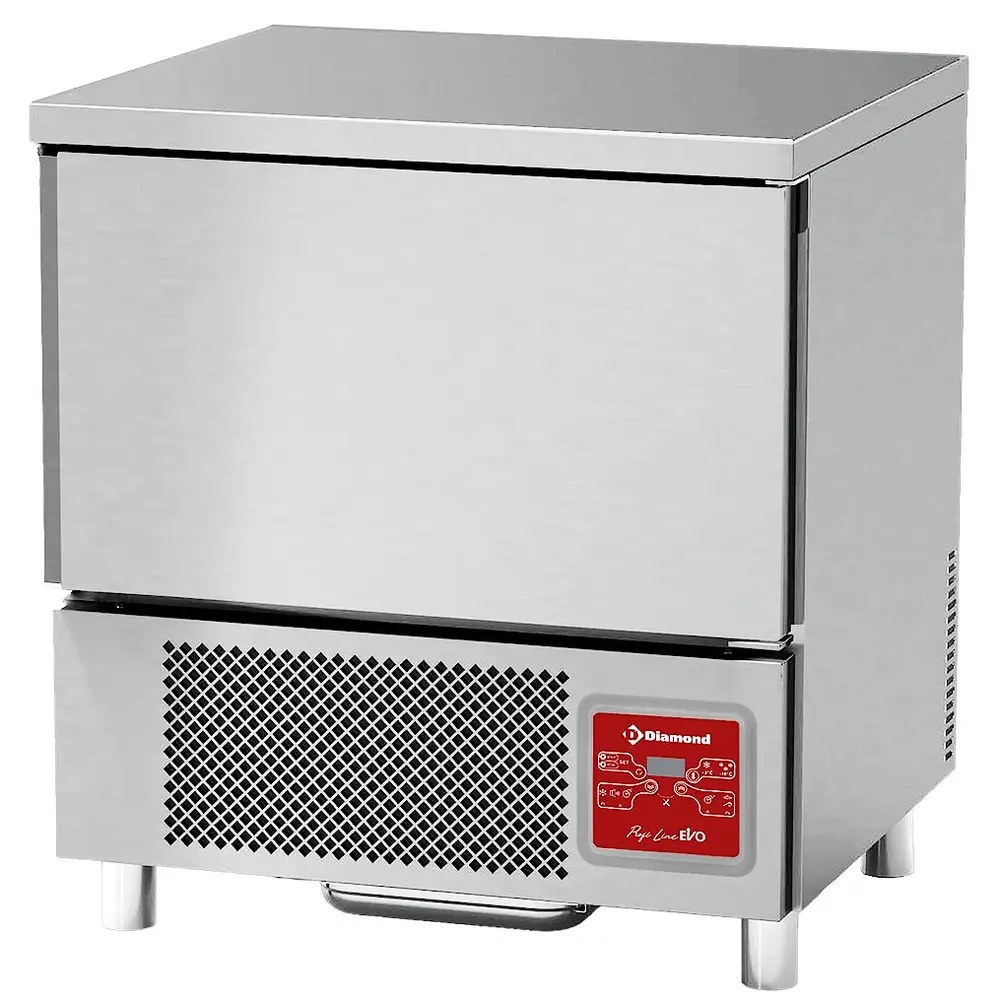 Diamond Vriesvitrine | Panoramicline | 480l | Wit | -5°c/-20°c | Geventileerd | 6 Niveaus | Wielen | 800x630x1850(h)mm