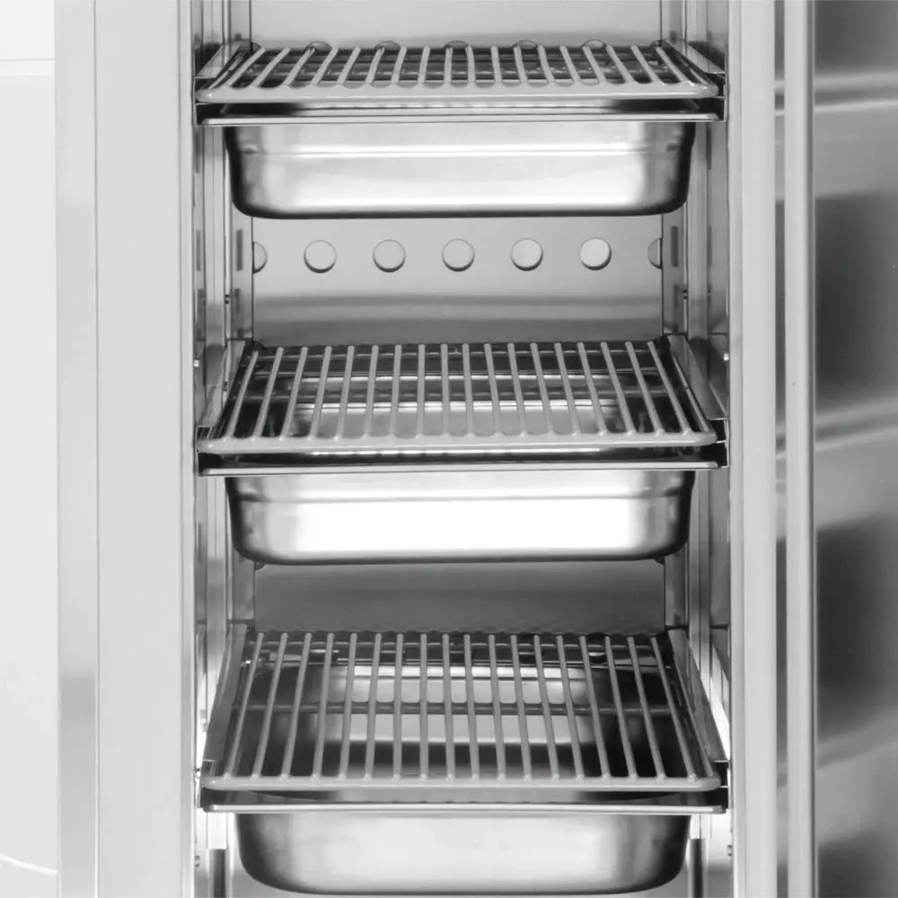 Diamond Vriesvitrine | Panoramicline | 480l | Wit | -5°c/-20°c | Geventileerd | 6 Niveaus | Wielen | 800x630x1850(h)mm