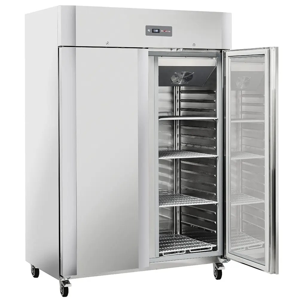Diverso by Diamond Koelvitrine | 120l | Rvs/zwart | +1°c/+12°c | Geforceerd | 3 Niveaus | 695x570x685(h)mm