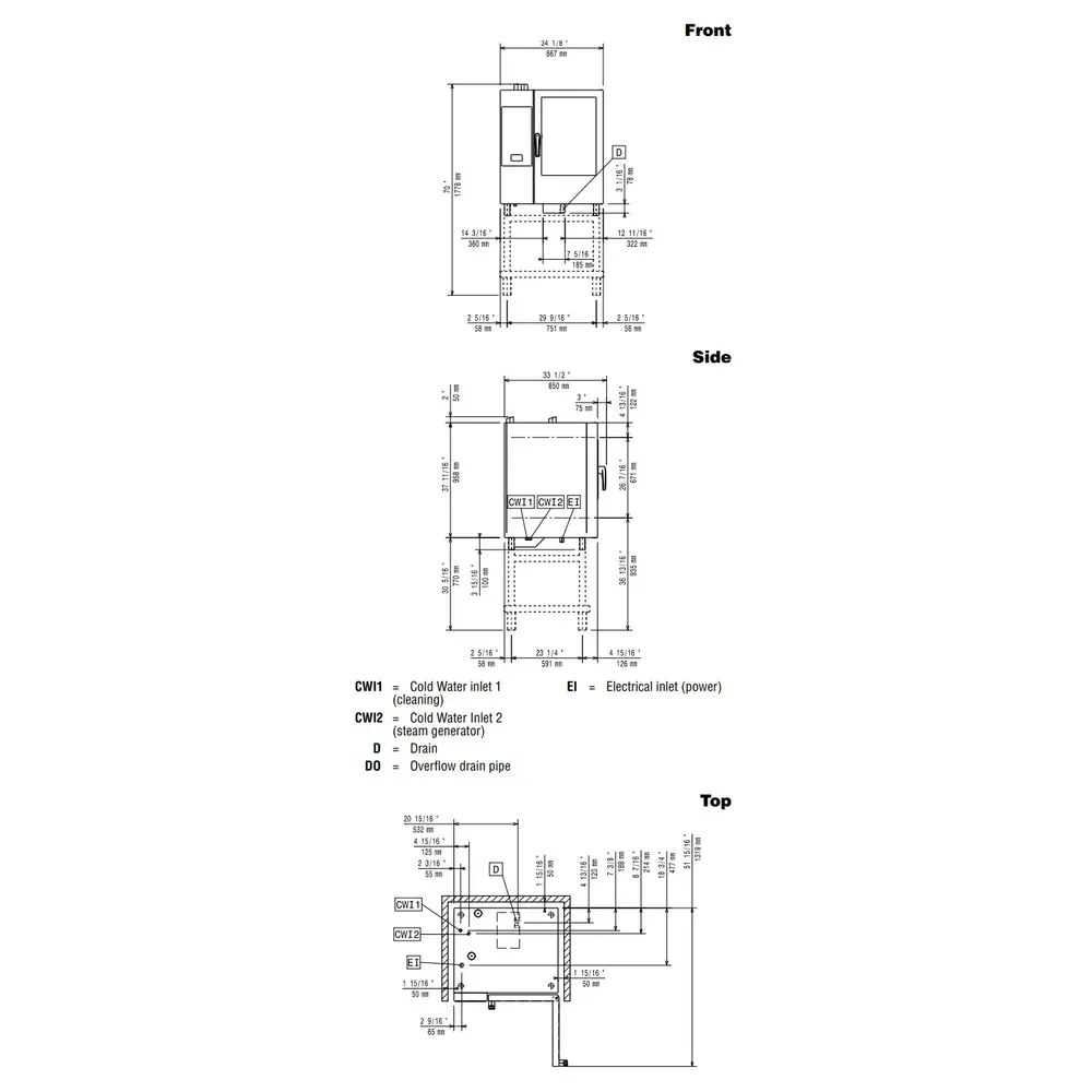 Diamond Schap | Rvs | Diamond Padova 1000mm
