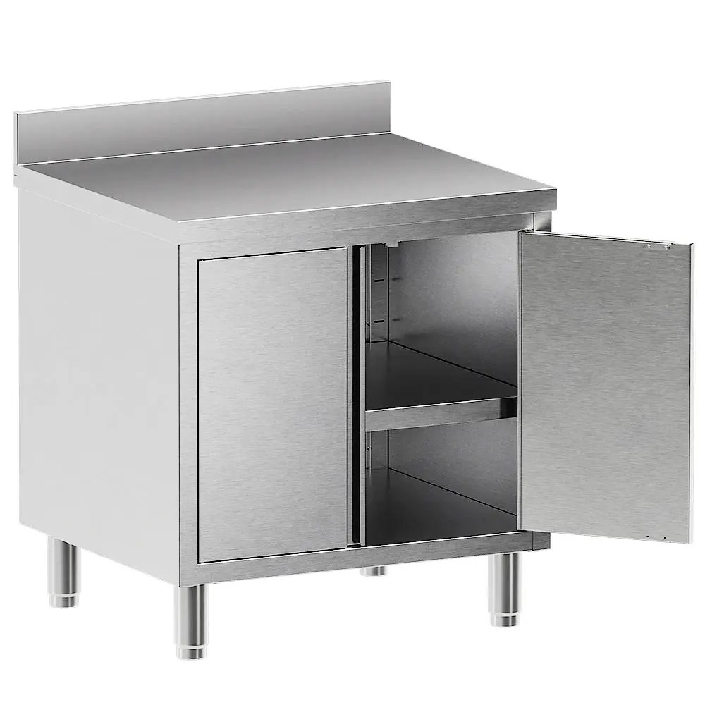 Diamond Werkbank | Standard Line Evo | Rvs | Draaideuren | Achteropstand | 800x700x865/965(h)mm