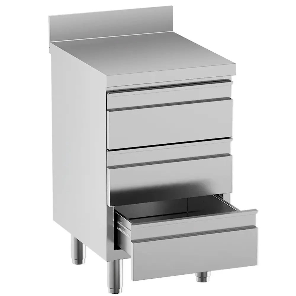 Diamond Werkbank | Standard Line Evo | Rvs | Draaideuren | Achteropstand | 800x700x865/965(h)mm