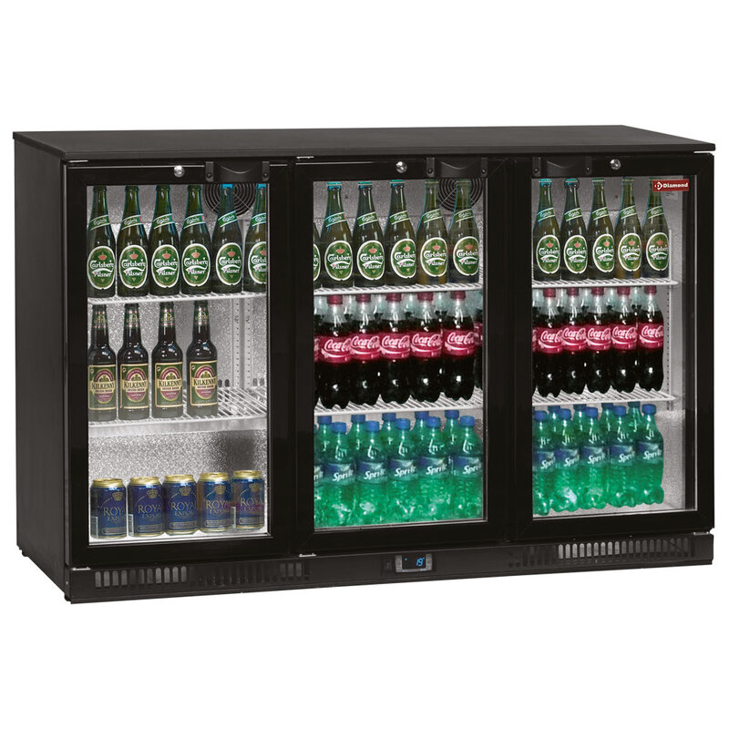 Flessenkoeler, Geventileerd , "back Bar", 3 Draaideuren