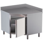 Diamond Hoekwerkbank | Standard Line Evo | Rvs | Draaideur | Achteropstand | 1000x1000x865/965(h)mm