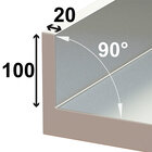 Diamond Hoekwerkbank | Standard Line Evo | Rvs | Draaideur | Achteropstand | 1000x1000x865/965(h)mm