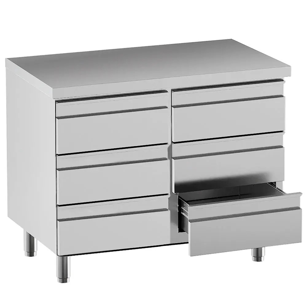 Diamond Werktafel | Standard Line Evo | Rvs | Diepte 700 | Hoogte 865 | Breedte 1000-1400 | Zelfmontage