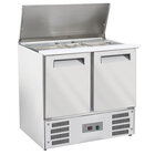 Gekoelde Saladette Met Deksel 2x GN 1/1 + 3x GN 1/6-150 mm + Reserve 2 Deuren GN 1/1