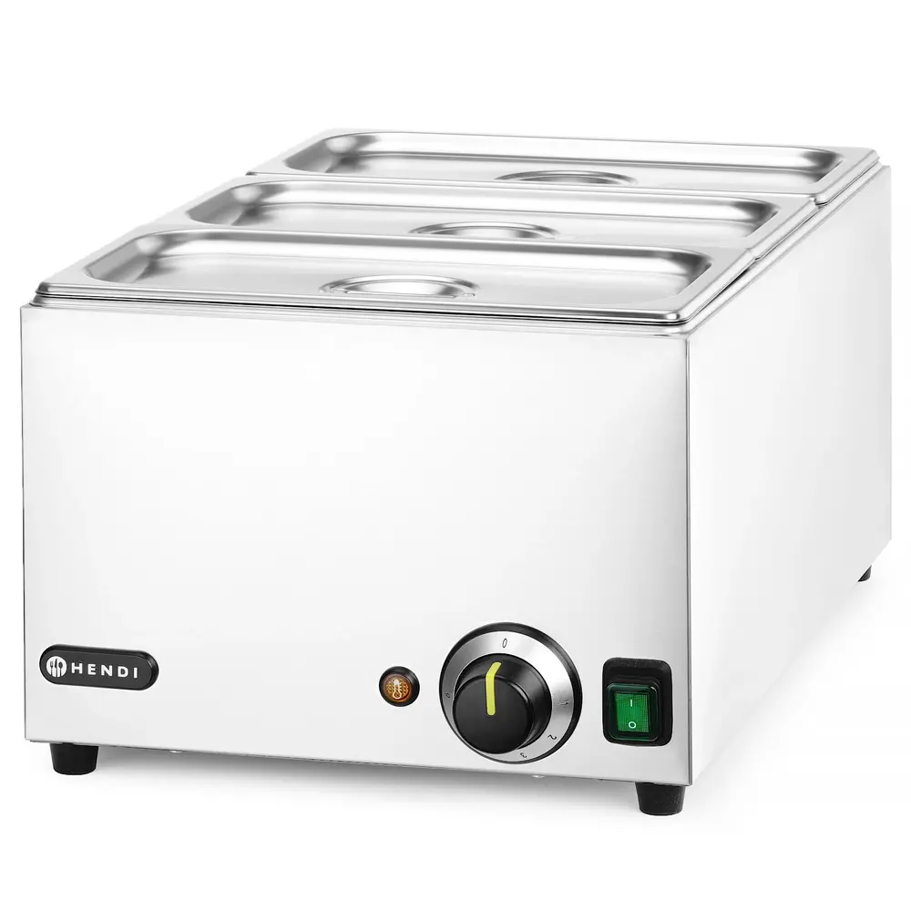Hendi Bain-marie | Ranger | Elektrisch | 1/1 GN | 30°c/85°c | 1kw (230v) | Incl. Gn-bakken | 332x590x242(h)mm