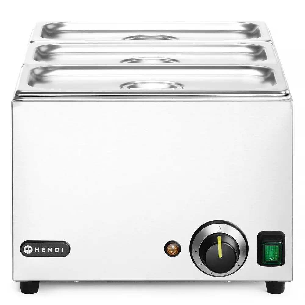 Hendi Bain-marie | Ranger | Elektrisch | 1/1 GN | 30°c/85°c | 1kw (230v) | Incl. Gn-bakken | 332x590x242(h)mm