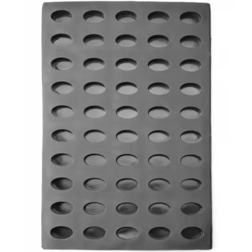 Hendi Bakvorm | Siliconen | Cap. 50 Ovale Taartjes | 570x375x20(h)mm