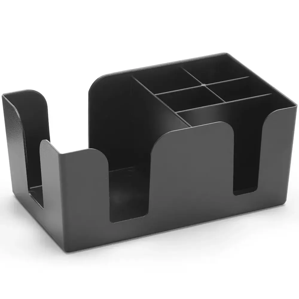 Hendi Bar Caddy | Barup | Kunststof | Zwart | 6 Vakken | 240x145x105(h)mm