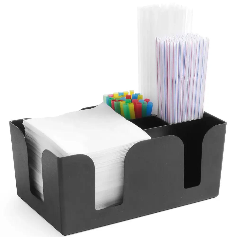 Hendi Bar Caddy | Barup | Kunststof | Zwart | 6 Vakken | 240x145x105(h)mm