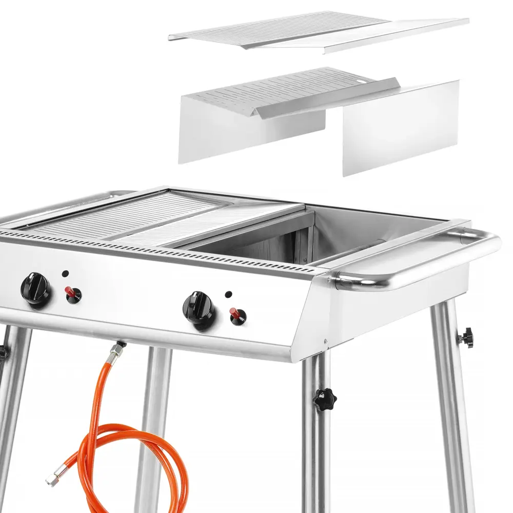Hendi Barbecue | Xantos | Propaangas | 2 Roosters (540x540) | 2 Branders | 9.5kw | 770x710x870(h)mm