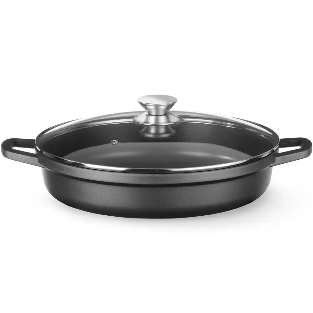 Hendi Braadpan | Aluminium (antiaanbaklaag) | 4.3l | Div. Warmtebronnen | Incl. Deksel | 425x332x70(h)mm