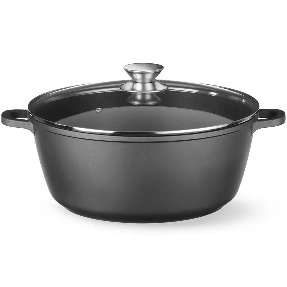 Hendi Braadpan | Aluminium (antiaanbaklaag) | 7.5l | Div. Warmtebronnen | Incl. Deksel | 387x310x130(h)mm
