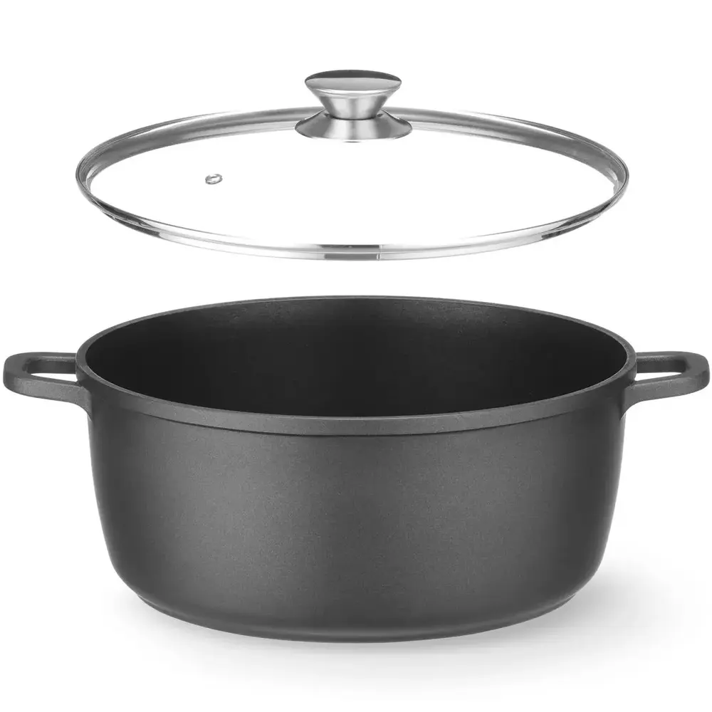 Hendi Braadpan | Aluminium (antiaanbaklaag) | 9L | Div. Warmtebronnen | Incl. Deksel | 405x332x138(h)mm