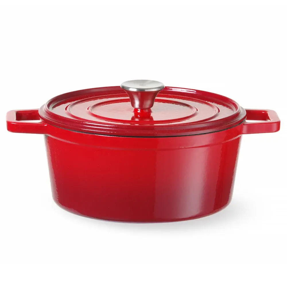 Hendi Braadpan | Geëmailleerd | 3.7l | Div. Warmtebronnen | Incl. Deksel | 317x240x105(h)mm
