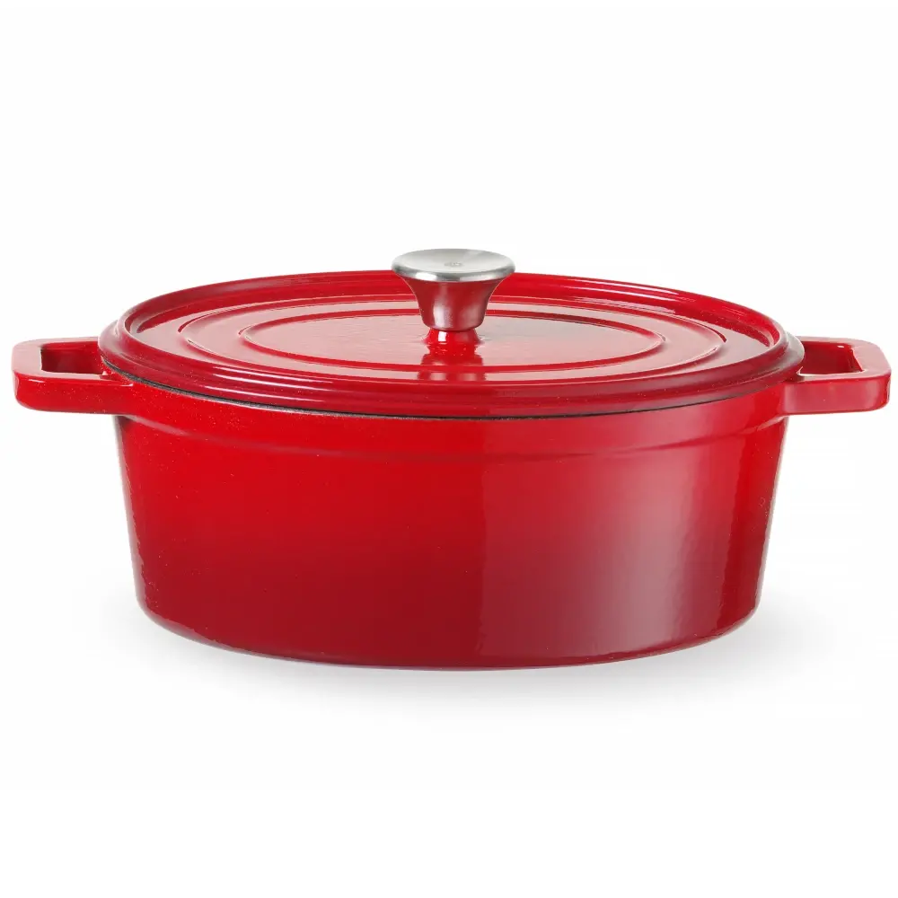 Hendi Braadpan | Geëmailleerd | 4.4l | Div. Warmtebronnen | Incl. Deksel | 365x290x115(h)mm