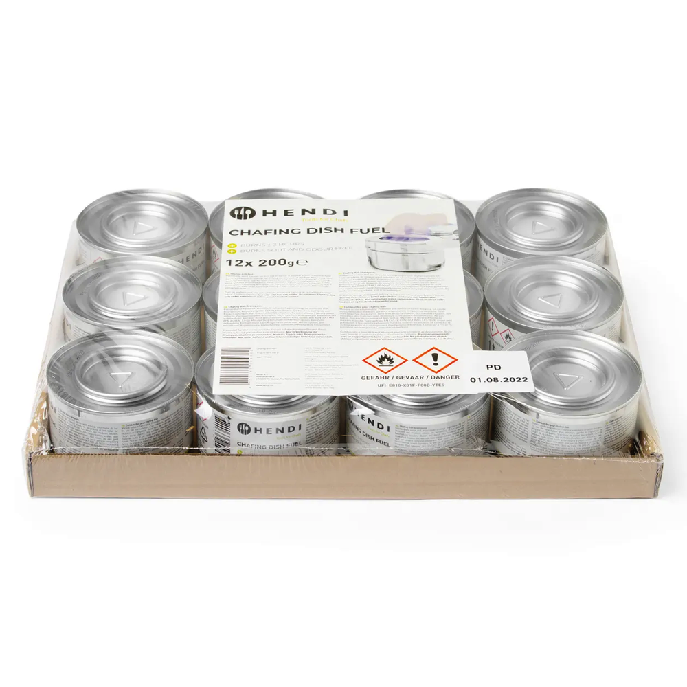 Hendi Brandpasta | Chafing Dishes | Brandtijd 3u | Geur-/roetvrij | 12x 200g