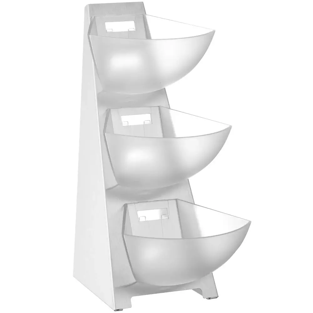 Hendi Buffetstandaard | Rvs/kunststof | 3x 1L | 190x240x410(h)mm