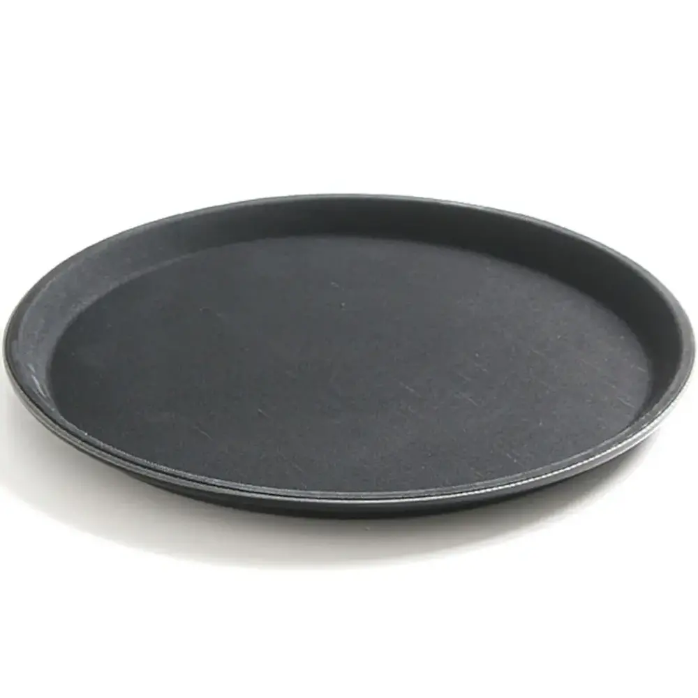 Hendi Dienblad | Glasvezel | Zwart | Antislip | Stapelbaar | ø280x22(h)mm