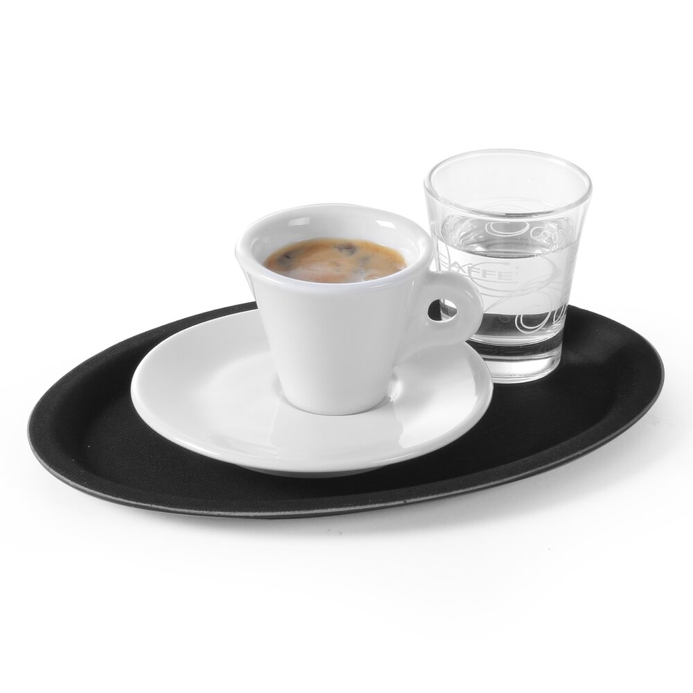 Hendi Dienblad | Glasvezel | Zwart | Antislip | Stapelbaar | 230x160mm