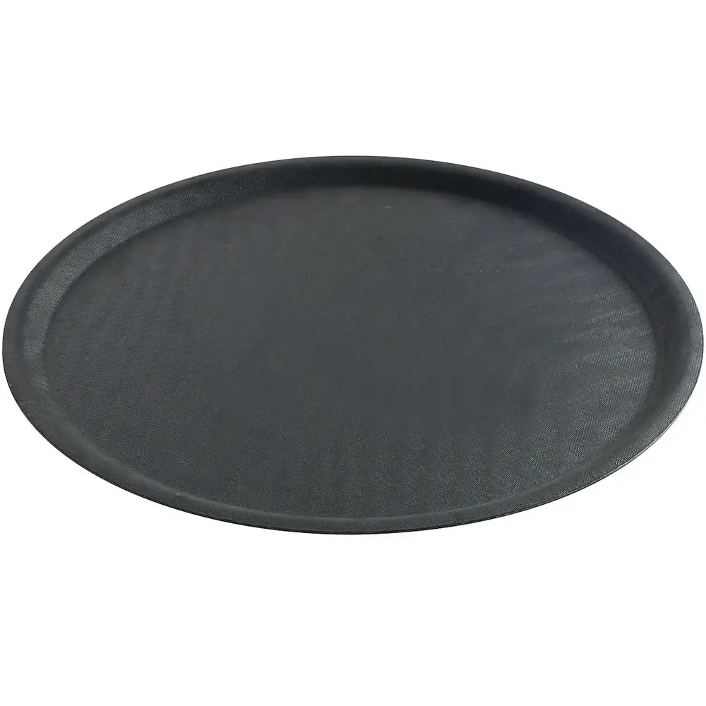 Hendi Dienblad | Glasvezel | Zwart | Antislip | Stapelbaar | ø400x22(h)mm