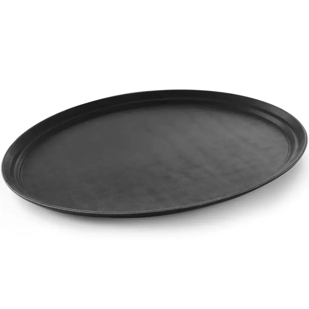 Hendi Dienblad | Glasvezel | Zwart | Antislip | Stapelbaar | 735x600mm