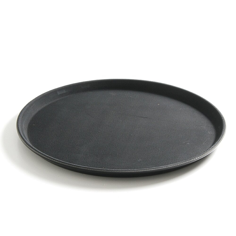 Hendi Dienblad | Polypropyleen | Zwart | Antislip | Stapelbaar | ø410x20(h)mm