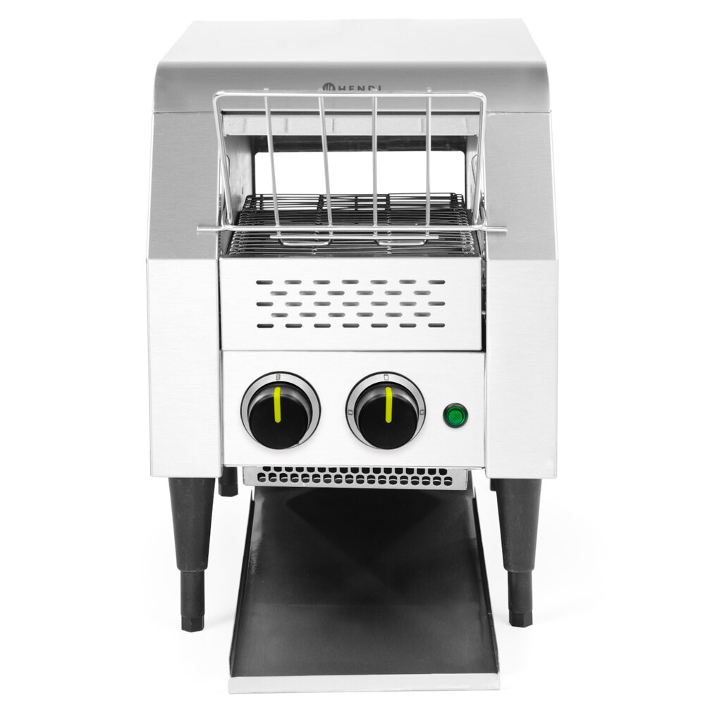 Hendi Doorlooptoaster | Rvs | Enkel | Max. 135/u. | 1.34kw (230v) | 288x418x387(h)mm