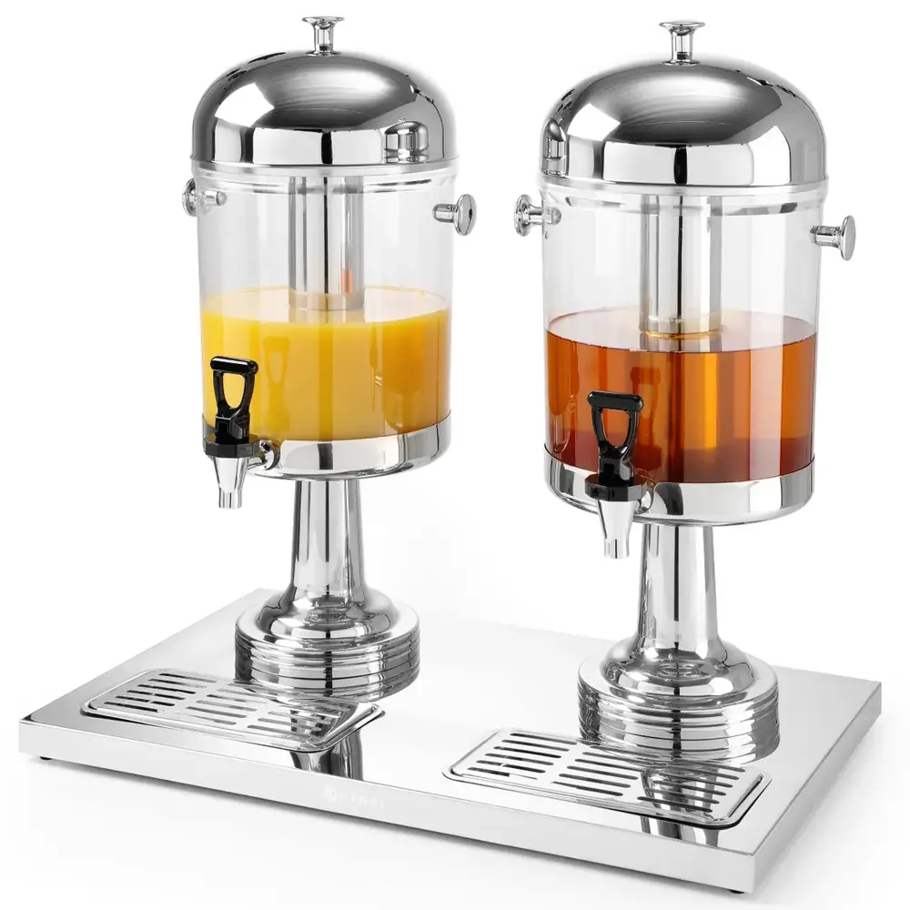 Hendi Drankendispenser | Rvs | 2x 8L | Passief Koelbaar | 560x350x580(h)mm