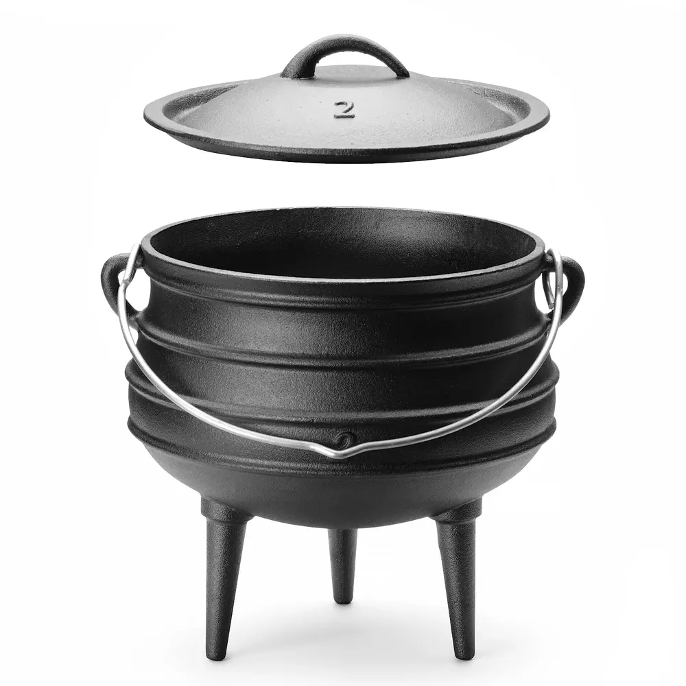 Hendi Dutch Oven | Gietijzer | 6L | Open Vuur | Incl. Deksel | ø245x280(h)mm