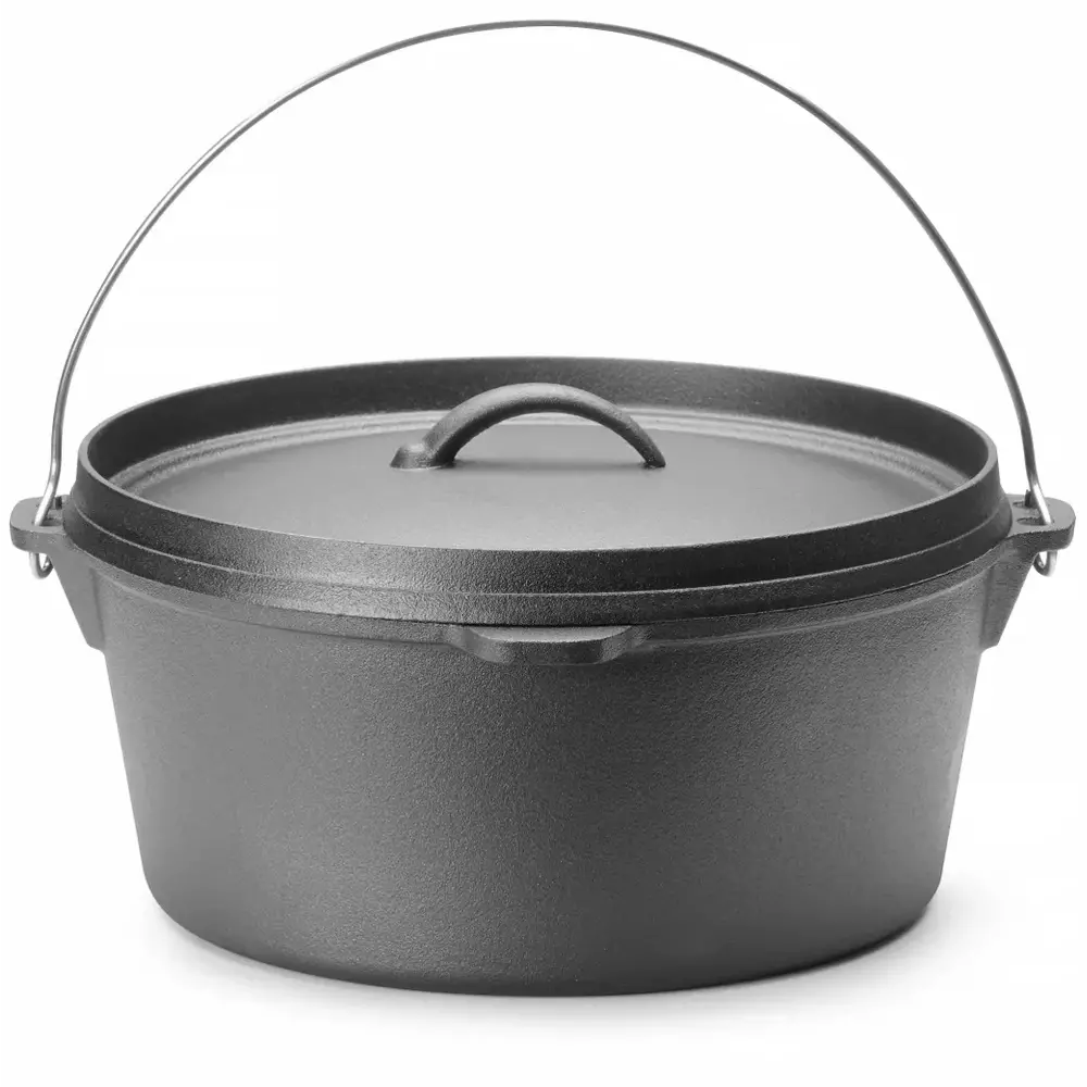Hendi Dutch Oven | Gietijzer | 7.2l | Div. Warmtebronnen | Incl. Deksel | ø310x155(h)mm