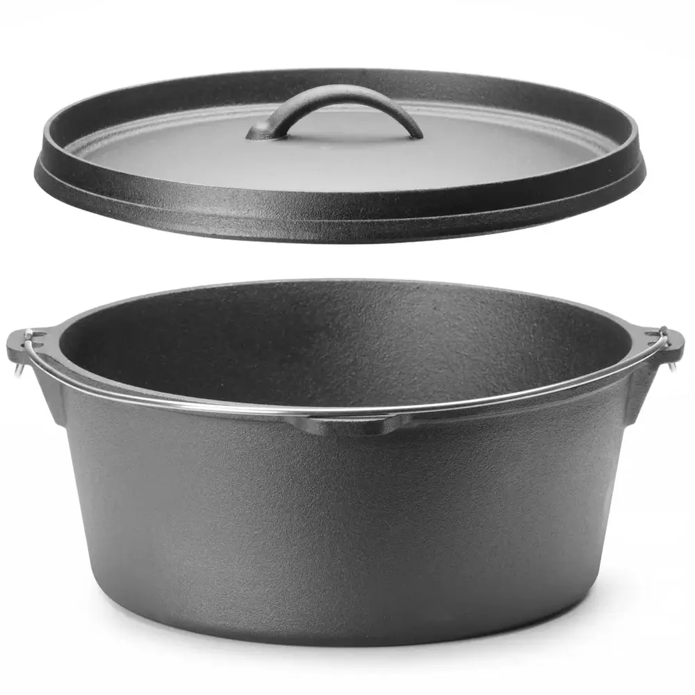 Hendi Dutch Oven | Gietijzer | 7.2l | Div. Warmtebronnen | Incl. Deksel | ø310x155(h)mm