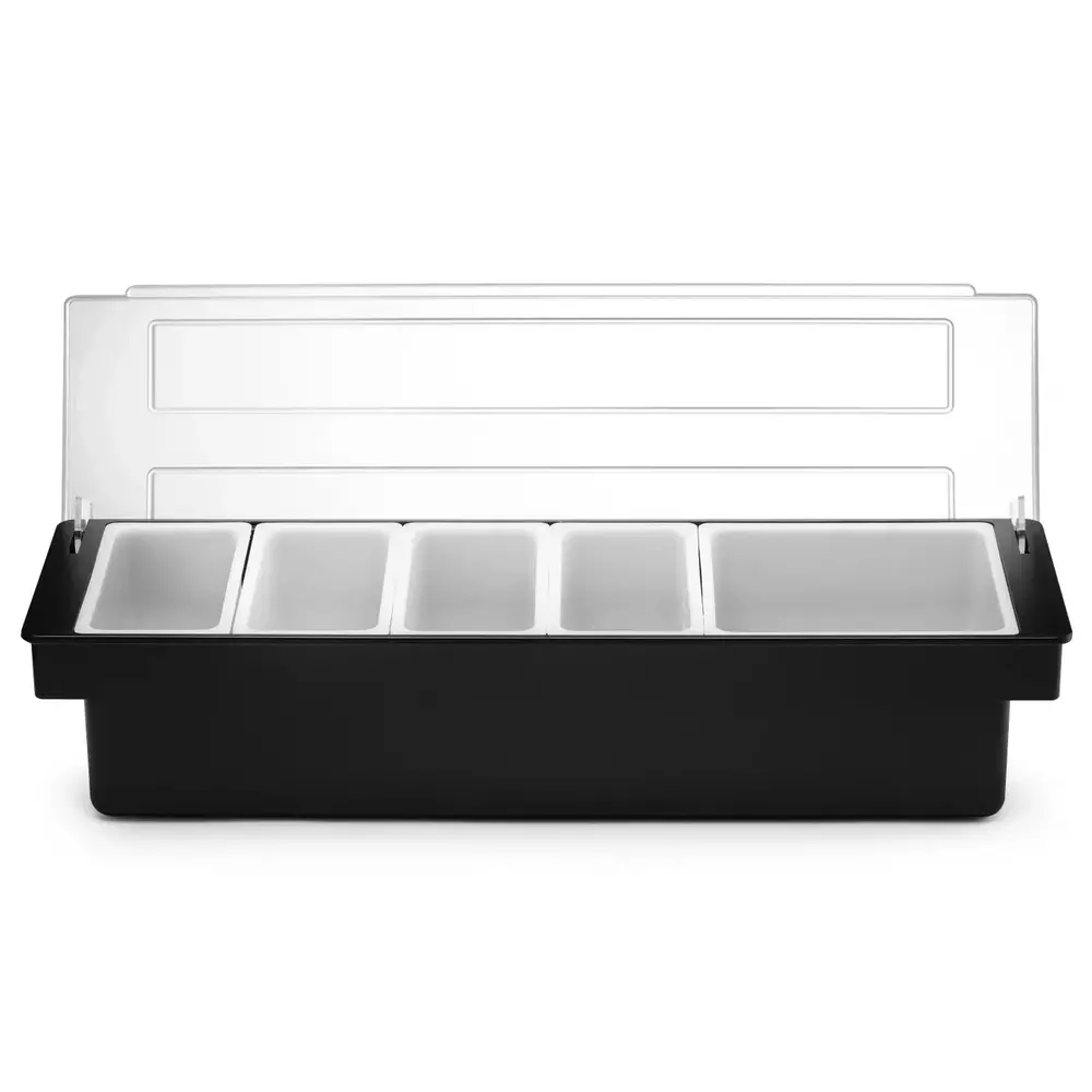 Hendi Garneerunit | Barup | Kunststof | 4x 0.5l + 1x 1L | 480x150x100(h)mm