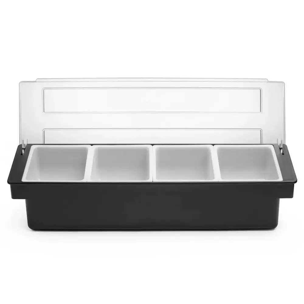Hendi Garneerunit | Barup | Kunststof | 4x 0.75l | 480x150x100(h)mm