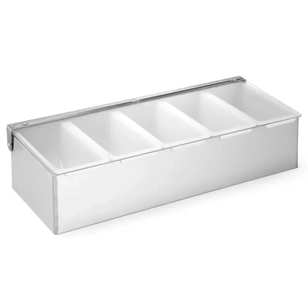 Hendi Garneerunit | Barup | Rvs | 5x 0.8l | 375x140x90(h)mm