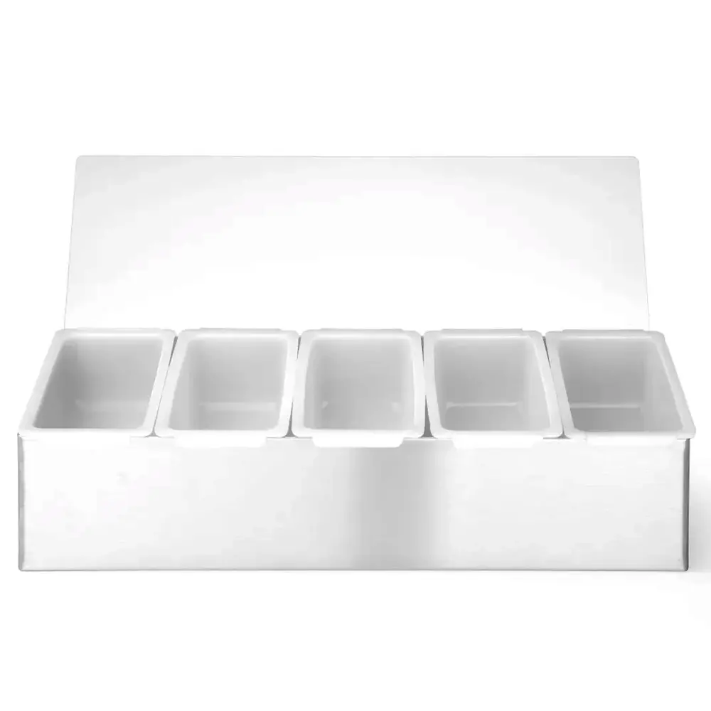 Hendi Garneerunit | Barup | Rvs | 5x 0.8l | 375x140x90(h)mm