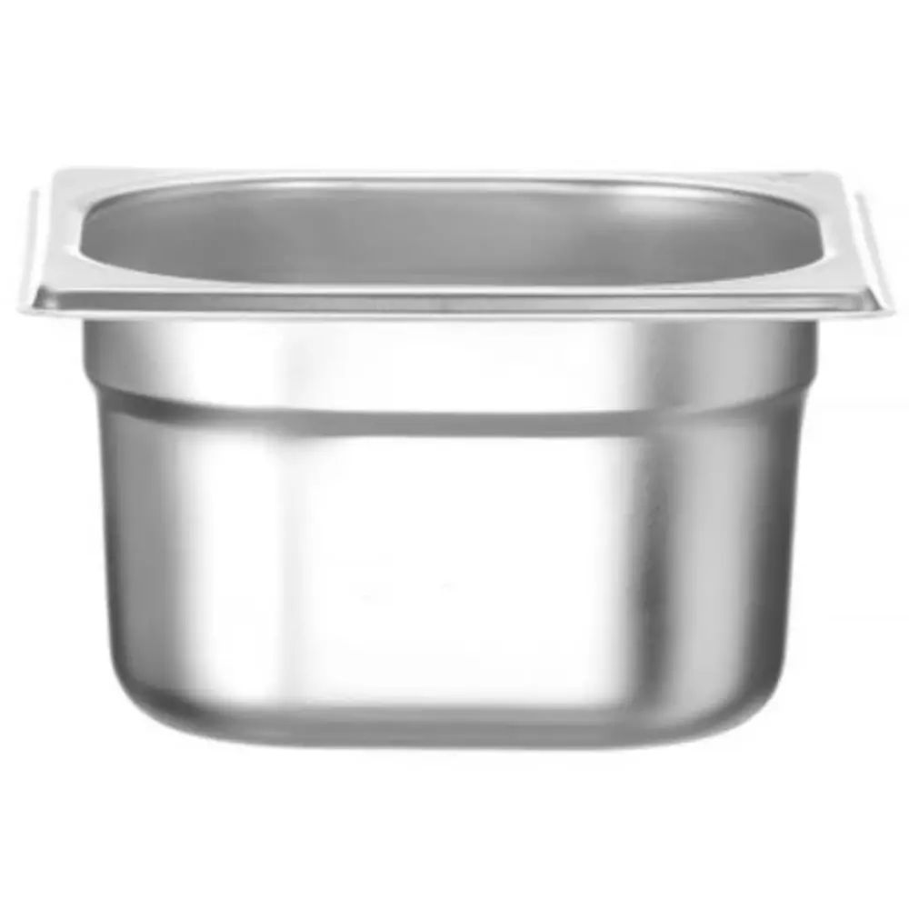 Hendi Gn-bak | Budgetline | Rvs | 1/6 GN | Hoogte 100mm | 176x162x100(h)mm