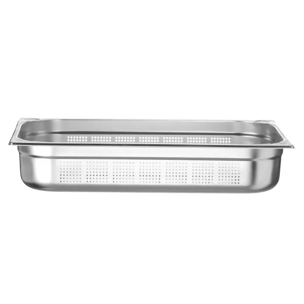 Hendi Gn-bak | Kitchenline | Rvs | 1/1 GN | Hoogte 100mm | Geperforeerd | 530x325x100(h)mm