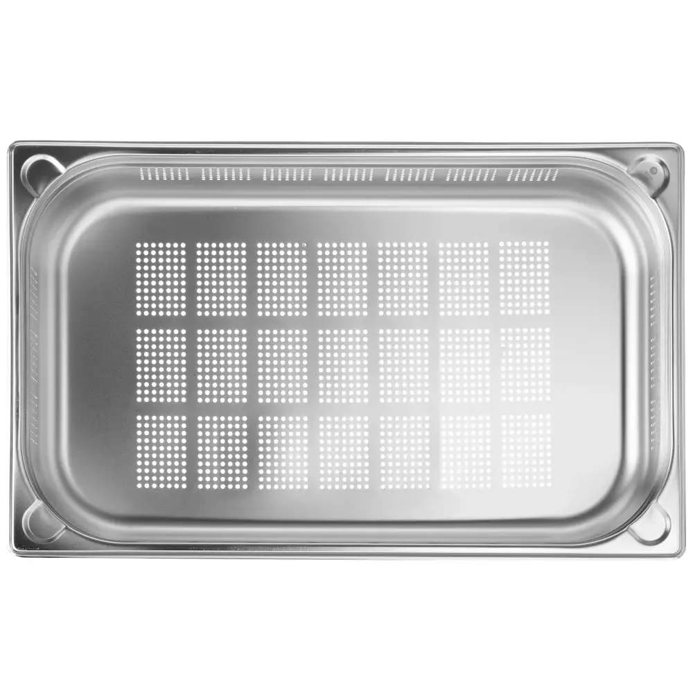 Hendi Gn-bak | Kitchenline | Rvs | 1/1 GN | Hoogte 100mm | Geperforeerd | 530x325x100(h)mm