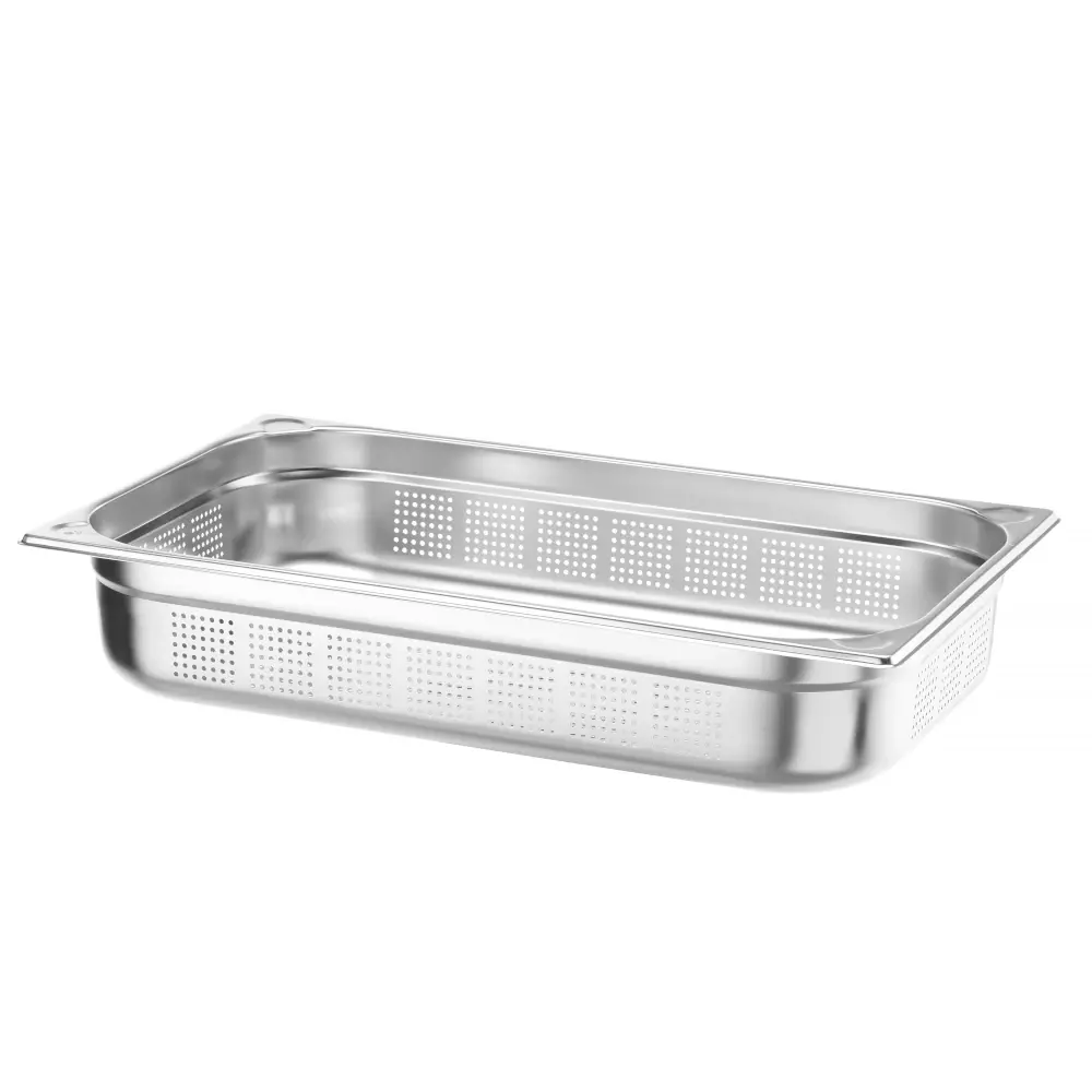 Hendi Gn-bak | Kitchenline | Rvs | 1/1 GN | Hoogte 100mm | Geperforeerd | 530x325x100(h)mm