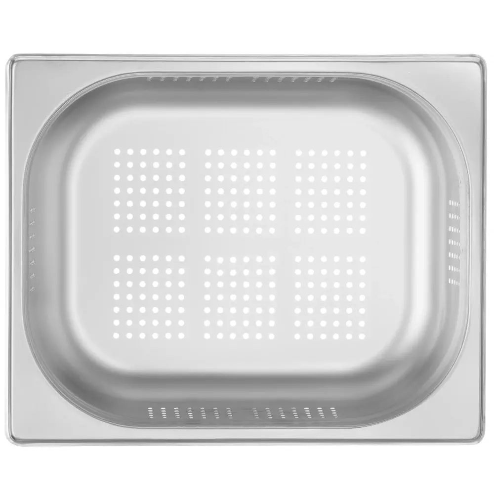 Hendi Gn-bak | Kitchenline | Rvs | 1/2 GN | Hoogte 100mm | Geperforeerd | 325x265x100(h)mm
