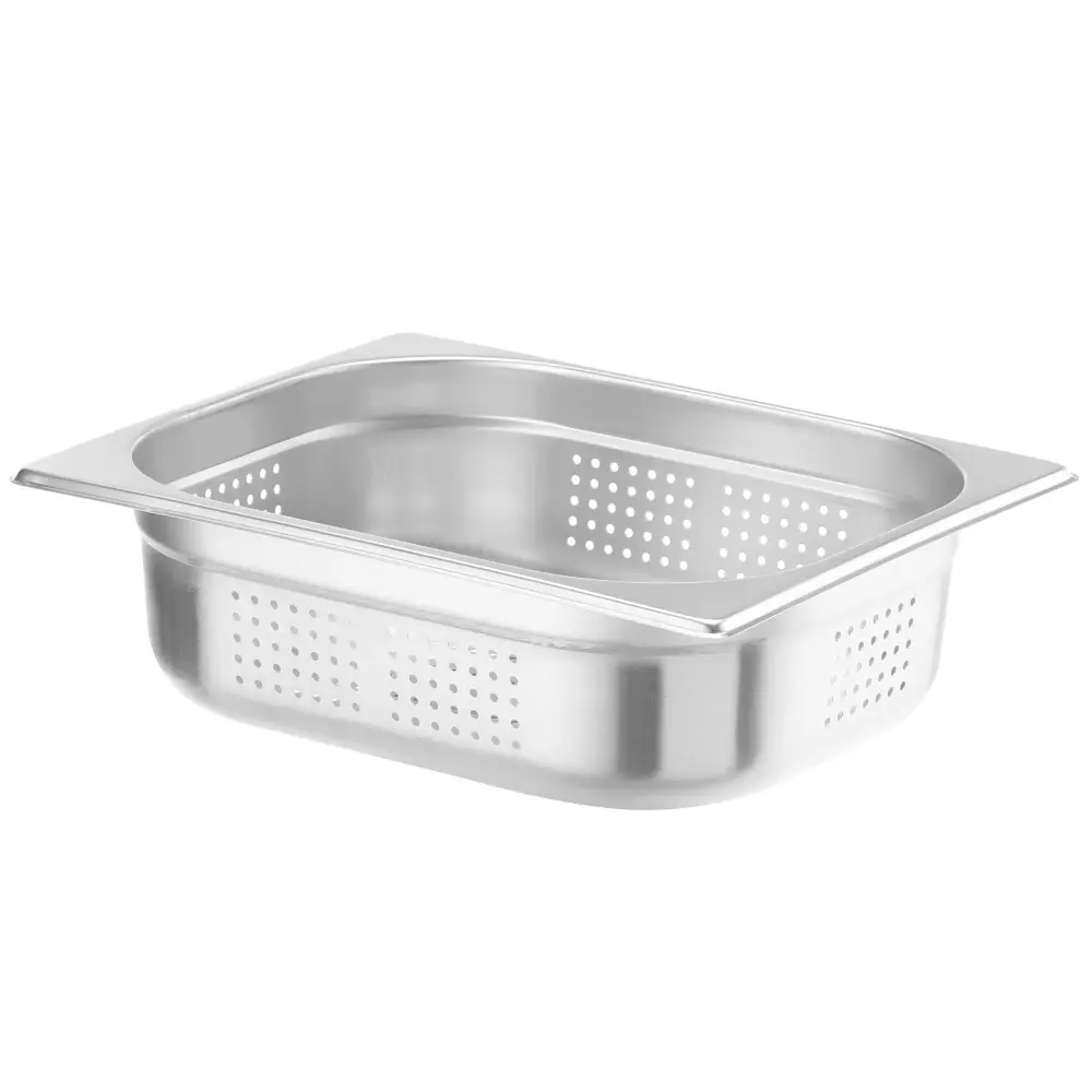 Hendi Gn-bak | Kitchenline | Rvs | 1/2 GN | Hoogte 100mm | Geperforeerd | 325x265x100(h)mm