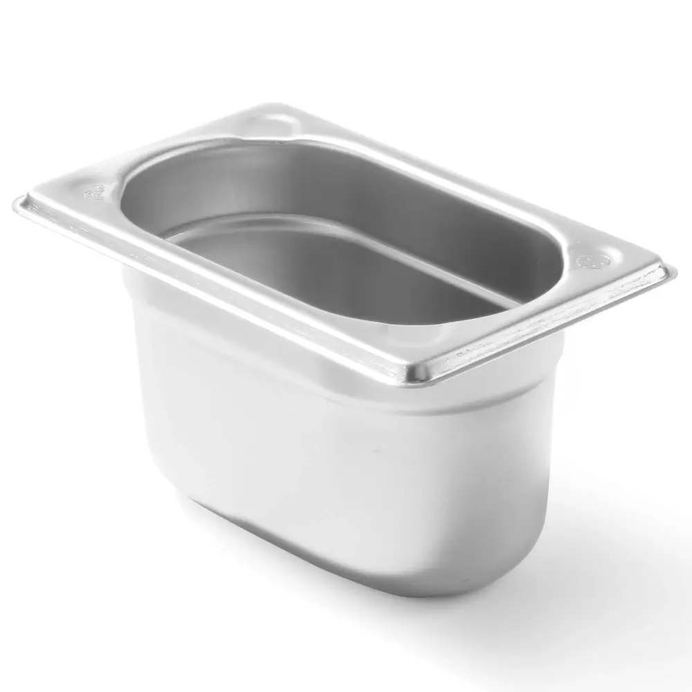 Hendi Gn-bak | Kitchenline | Rvs | 1/9 GN | Hoogte 100mm | 176x108x100(h)mm