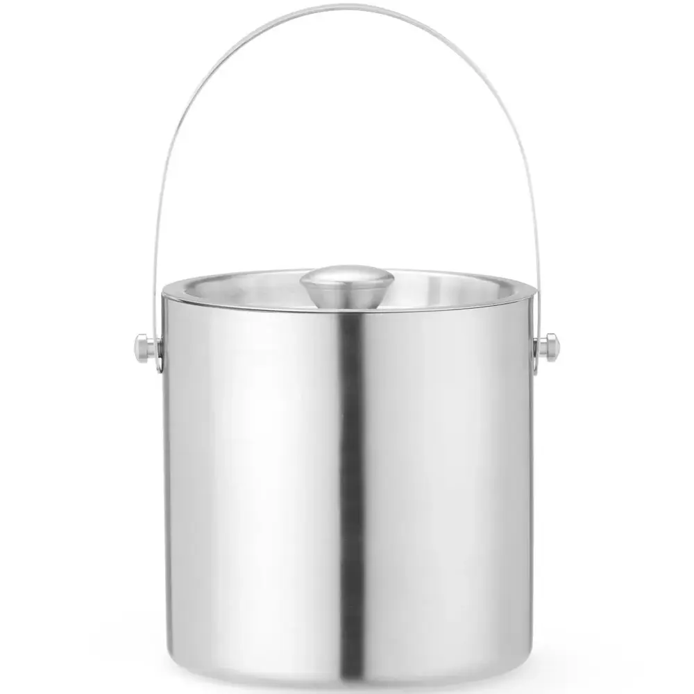 Hendi Ijsblokjesemmer | Barup | 2L | Rvs | Dubbelwandig | Incl. Deksel | ø153x165(h)mm