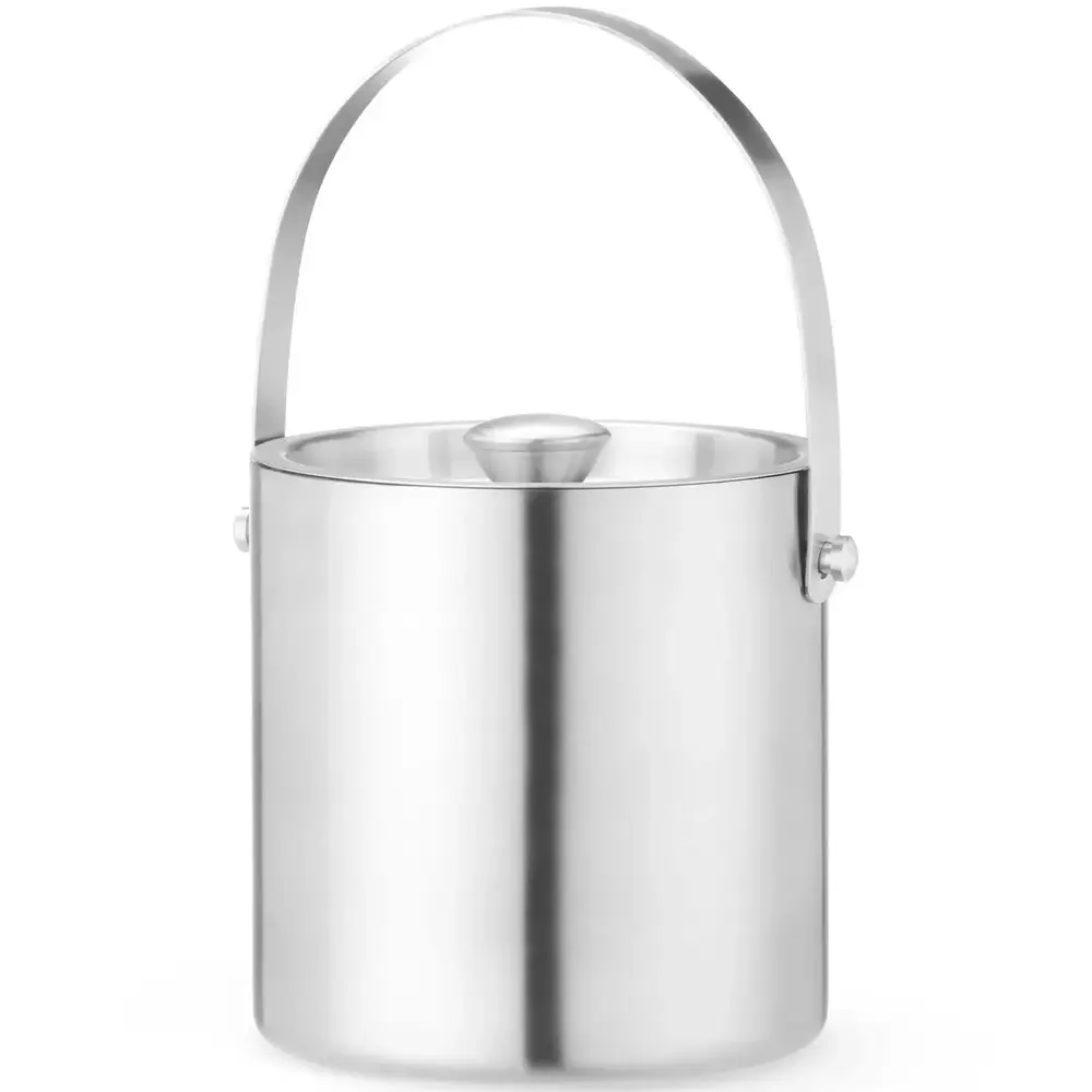Hendi Ijsblokjesemmer | Barup | 2L | Rvs | Dubbelwandig | Incl. Deksel | ø153x165(h)mm