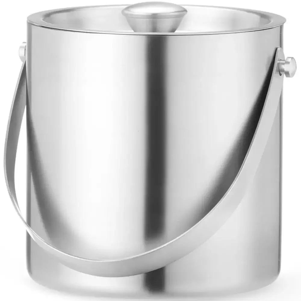 Hendi Ijsblokjesemmer | Barup | 2L | Rvs | Dubbelwandig | Incl. Deksel | ø153x165(h)mm